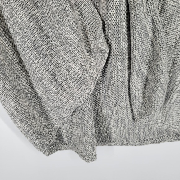 Forever 21 Grey Heathered Knit Open Front Long Cardigan Sweater Size Small - Picture 4 of 8